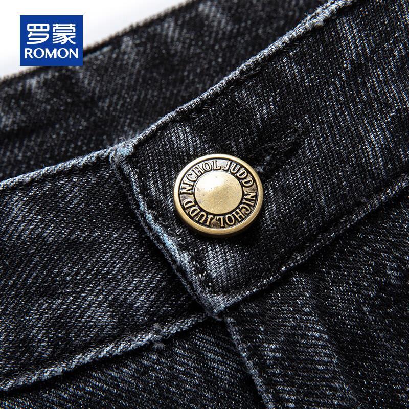 ROMON Men's Relaxed Straight Fit Spring/Autumn Denim Jeans