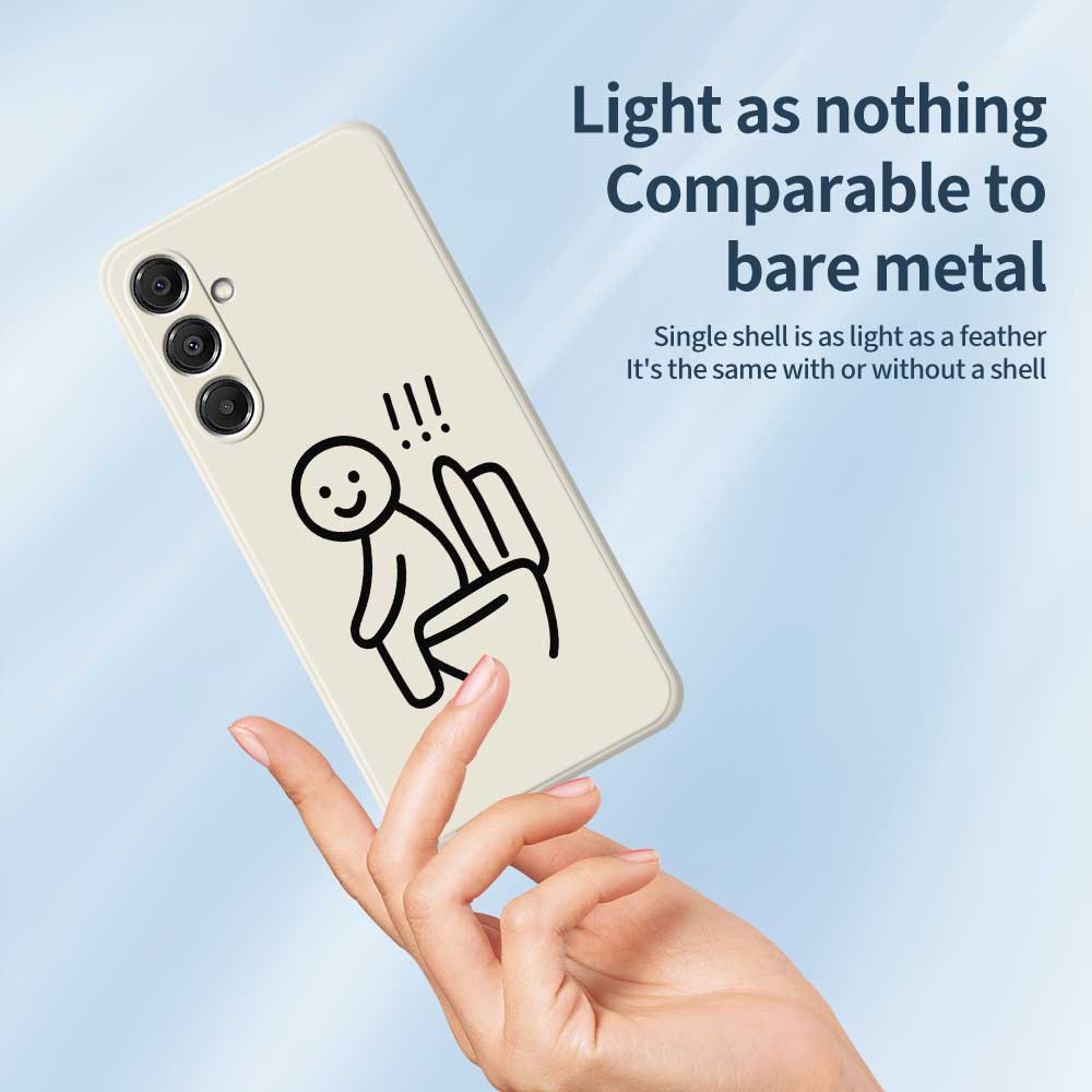 For Samsung Galaxy A16 5G/4G Case Stickman Toilet Pattern Printing Straight Edge TPU Phone Back Cover