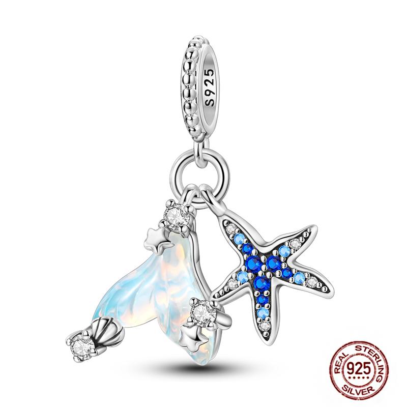 Ocean World Series Original Charms Copper Sea Turtle Octopus Dolphin Seahorse Beads Fits Bracelet Diy Jewelry Gift