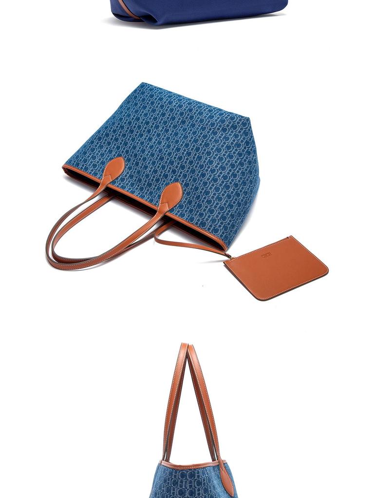 CHCH Women's Large Capacity Denim Shoulder & Crossbody Summer Tote