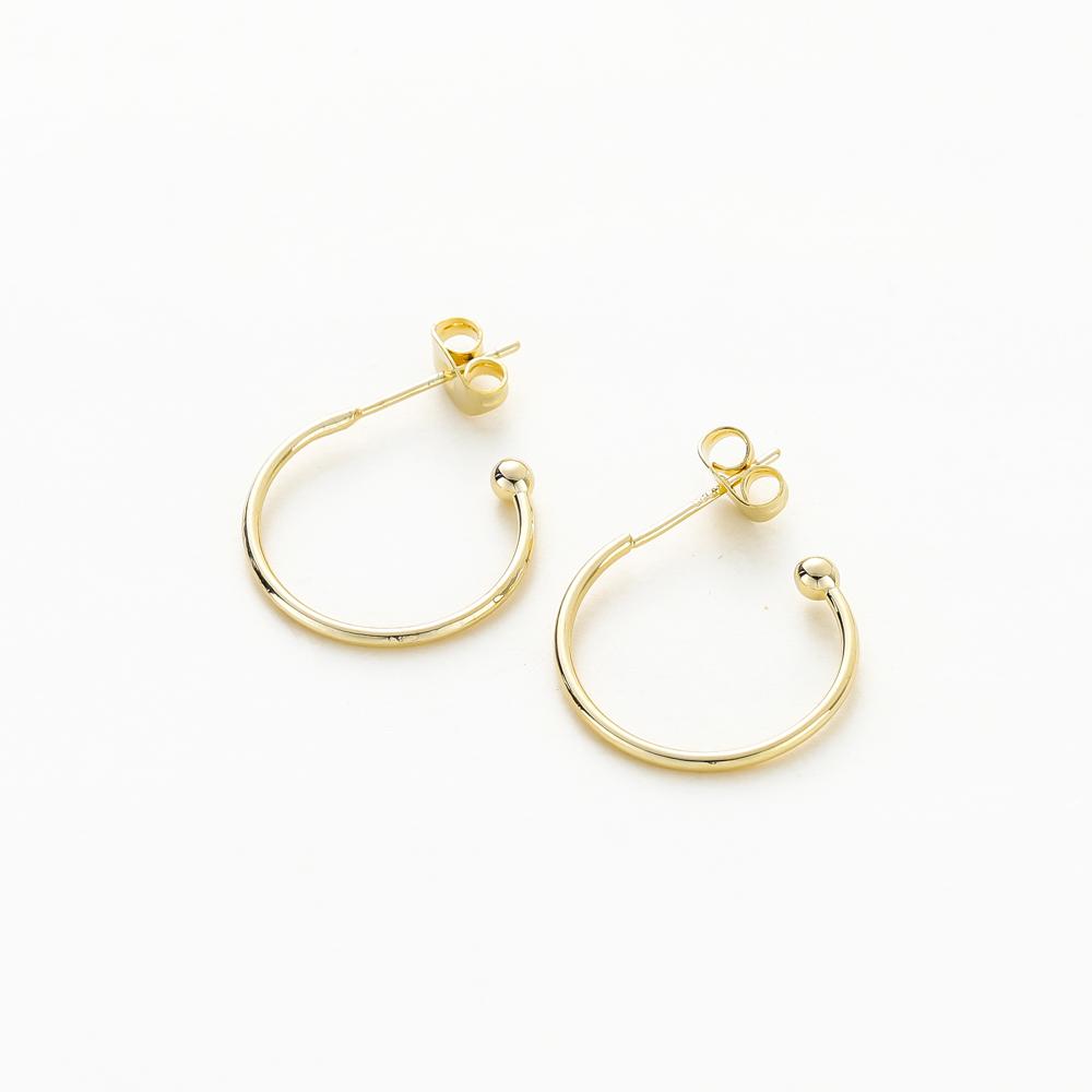 

6PCS 15MM 20MM 25MM 14K 18K Gold Color Brass Earring Hooks with Earrings Back Stopper For Diy Jewelry Findings Accessories 15mm x 6pcs