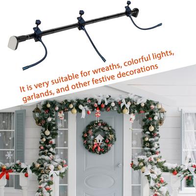 Yousheng Front Door Garland Hanger No Screws Drilling Adjustable Heavy Duty Christmas Decoration Holder for Wreaths Lights Up To 20lbs
