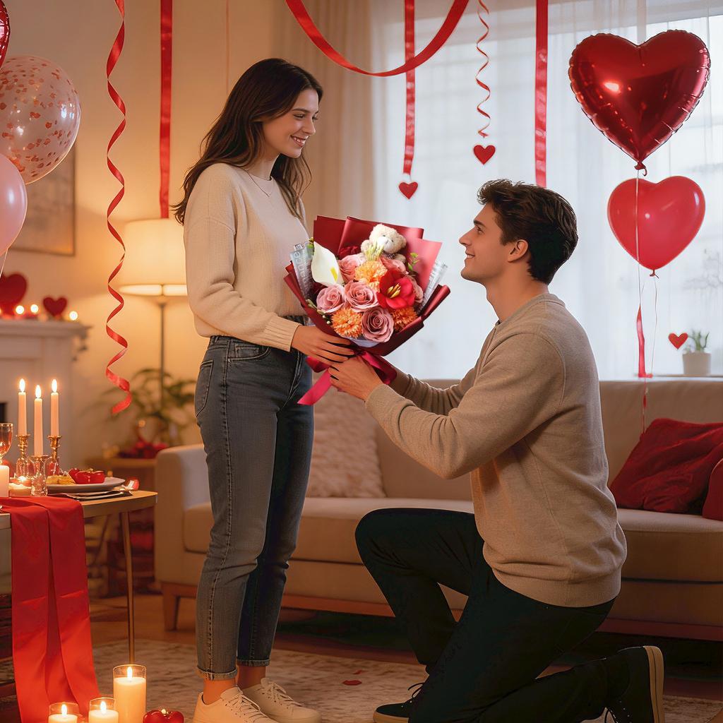 Valentinstagsgeschenke für Ihre Freundin, Neue Rosen-Souvenirs, Realistische Rosen-Seifensträuße