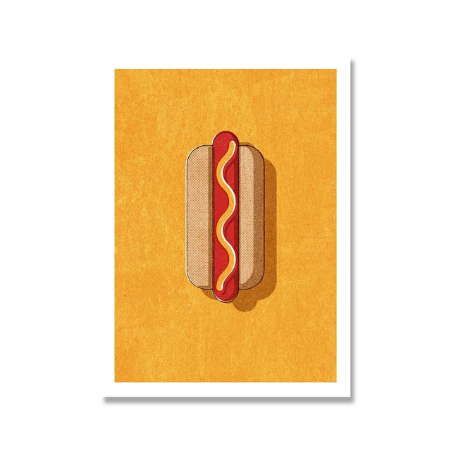 Nordic Paintings Kitchen Wall Decor Fast Food Printings Burger Ice Cream Restraunt Decoration Poster Painting No Frame