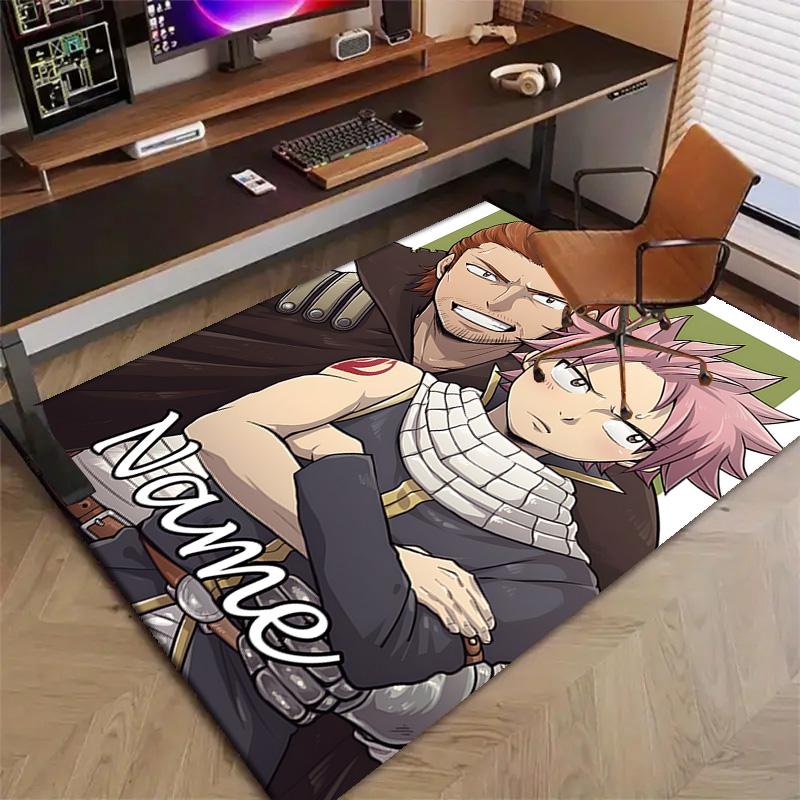Custom Fairy Tail Mat Personalized Name, Polyester Washable Indoor Entryway Rug, Gift for Christmas, Easter, Thanksgiving Day