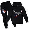 Baby Jungen Frankreich Fußball Trainingsanzug 2 Teile Kinder Frühling Herbst Outfit Set für 2-15 Jahre Mädchen und Jungen Kleidung