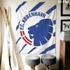 F.C. Copenhagen Wall Tapestry Aesthetic Wall Hanging Printed Fabric Blanket Decorative Tapestries for Bedroom Living Room Home Decor