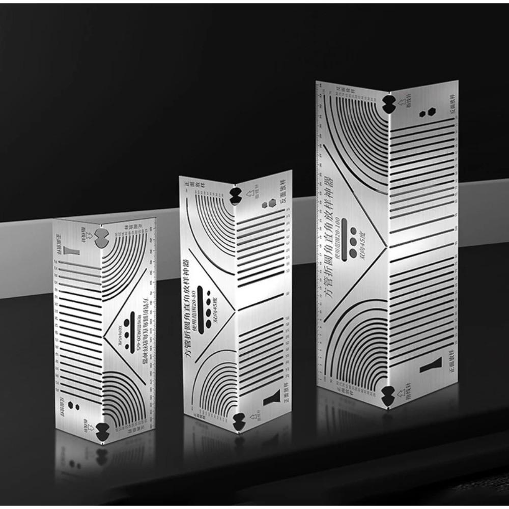 Multifunktionale Bogenmarkierungslehre Kreisförmiges Linienzeichnungs-Bogen-Parallelzeichnungswerkzeug Quadratrohr-Zeichenlehre
