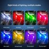 1Pcs Wireless Remote Led Strobe Decorative Light Rgb Colorful Vibration Sensing Warning Signal Light For Motorcycle Car