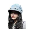 Korean Style Retro Denim Fisherman Beret — Women's Face-Slimming Slouchy Painter Bucket Hat