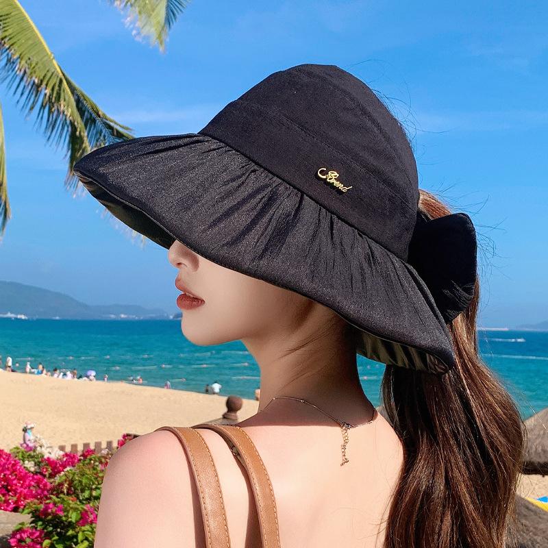 

Летняя цветная клеевая шляпа с широкими полями от солнца, модная универсальная панама, уличная велосипедная шляпа с тенью, детская шляпа с открытым верхом