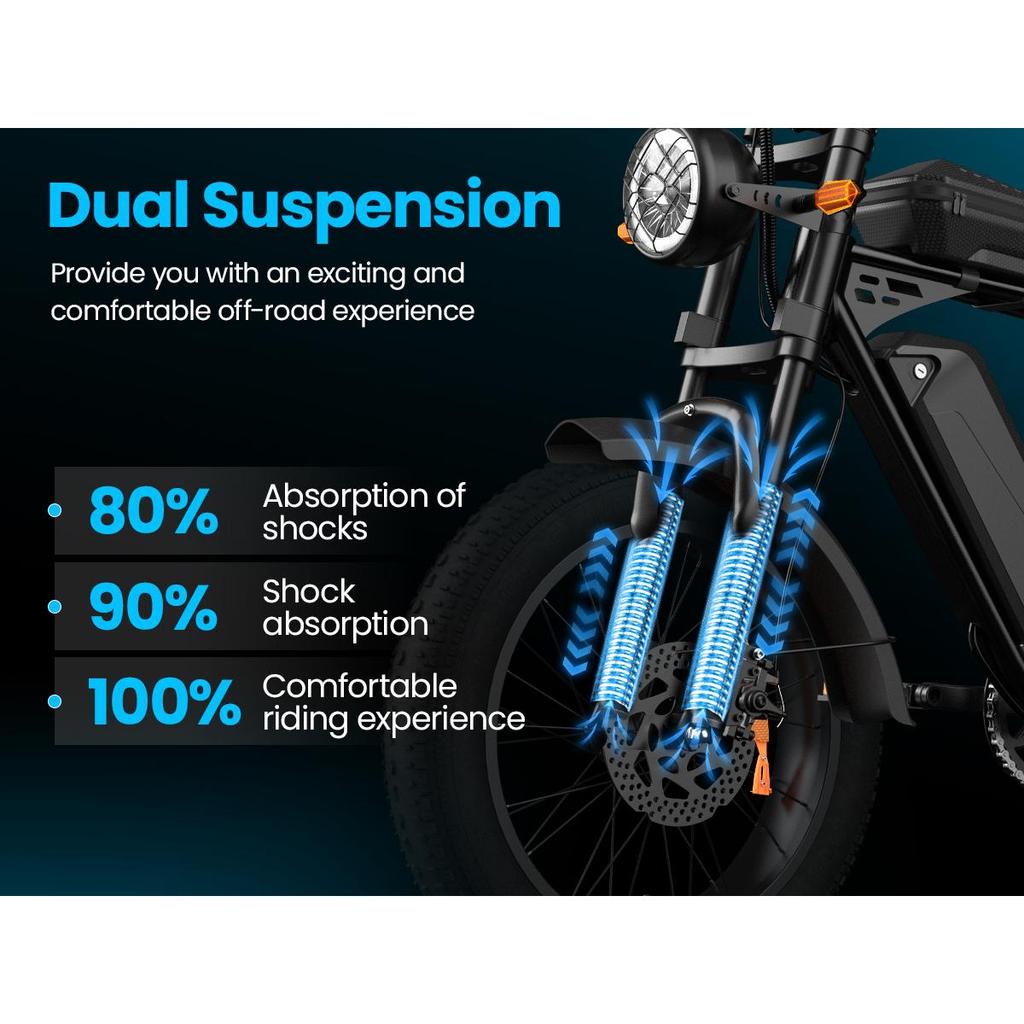X5 250W 48V 15AH Lithium Brushless 3-Speed Dual Disc Brake Electric Mountain Bike Carbon Steel Frame High Speed Waterproof Bike
