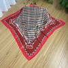 European and American style temperament fashionable small silk scarf simulation silk square scarf 71cm decorative small scarf pattern variety silk sca