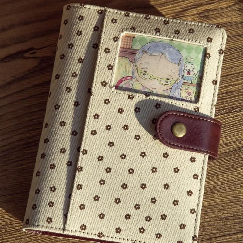 A6 A7 White Brown Vintage Polka Loose Leaf Notebook DIY Binder Photocards Collect Book Diary Agenda Planner Album Stationery