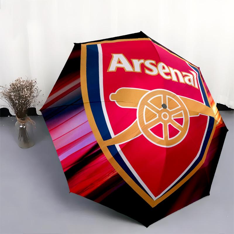 Arsenal Football Club mönster, automatiskt hopfällbart paraply, bärbar och hopfällbar design, 8 revben, en julklapp eller födelsedagspresent.