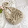 Flowers Knit Shoulder Bags for Women Hollow Design Large Capacity Ladies Tote Bag Versatile Commuter Femlae Beach Handbags