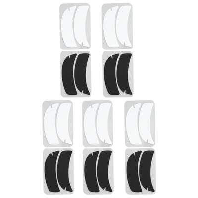 10 Pairs Eyelash Extension Gel Pad Reusable Silicone Lash Extension Gel Pad Notched Black White