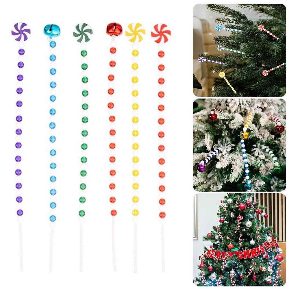 Bells Xmas Tree Hangings Pendant Candy Cane Shape Xmas Decoration  Party Supplies