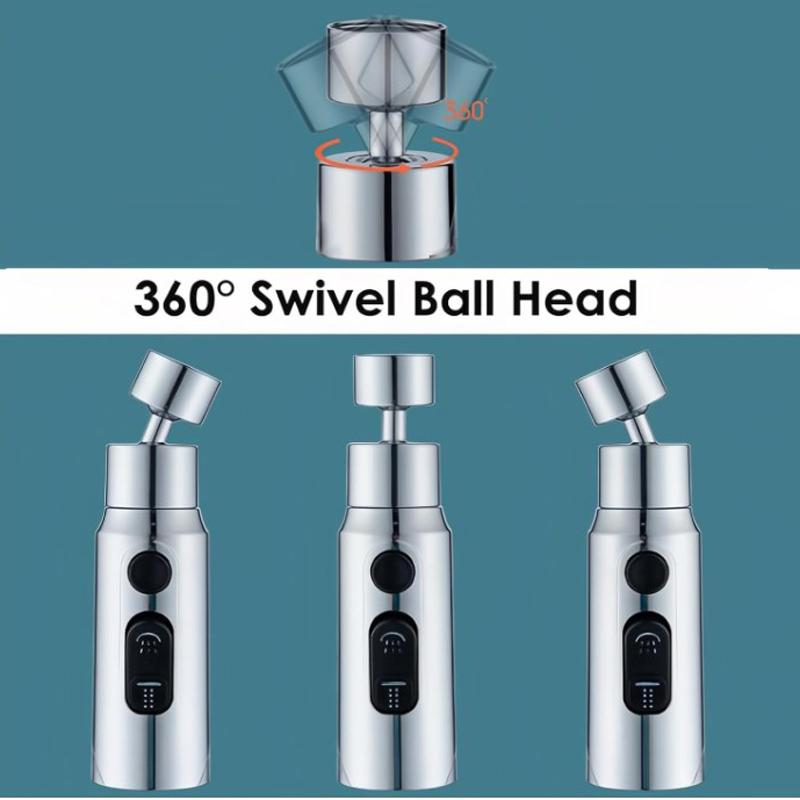 Wasserhahnaufsatz für Küchenspüle, Adapter für Wasserhahn, Küchenzubehör, Wasserhahnbelüfter, Ersatz-Verlängerungssprüher, 3 Funktionen