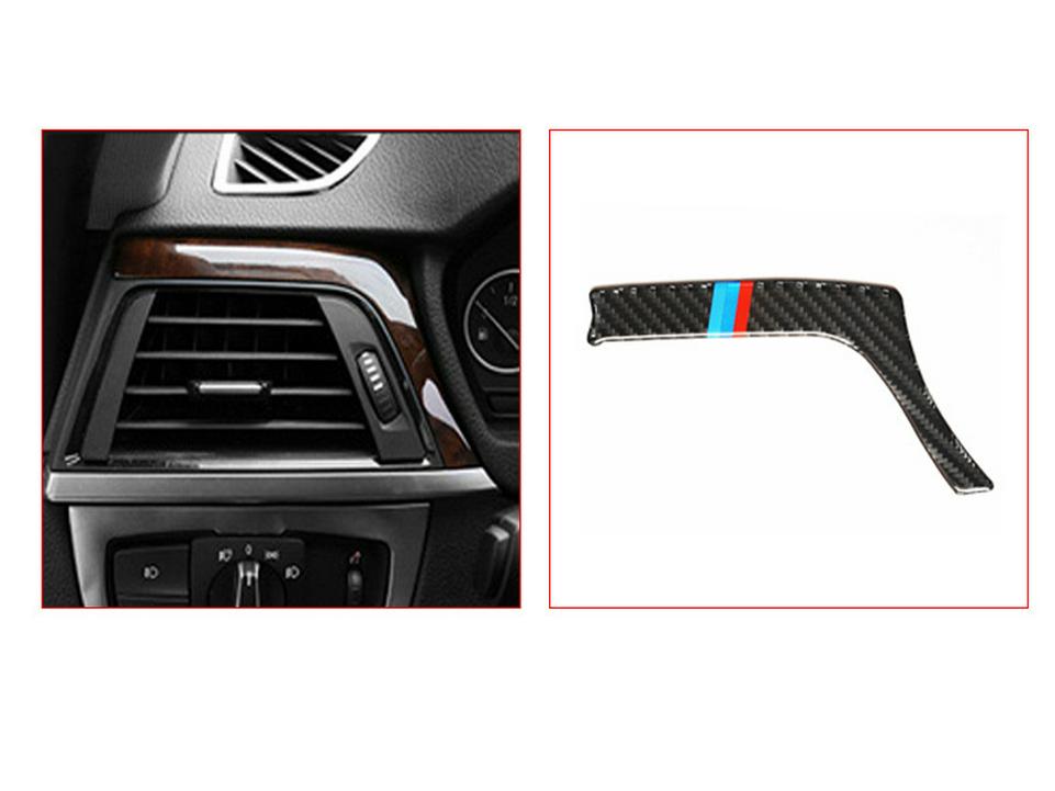 BMW 3er GT Kohlefaser Innenaufkleber - Zierleiste für vorderen linken Luftausströmer für 320i/320li