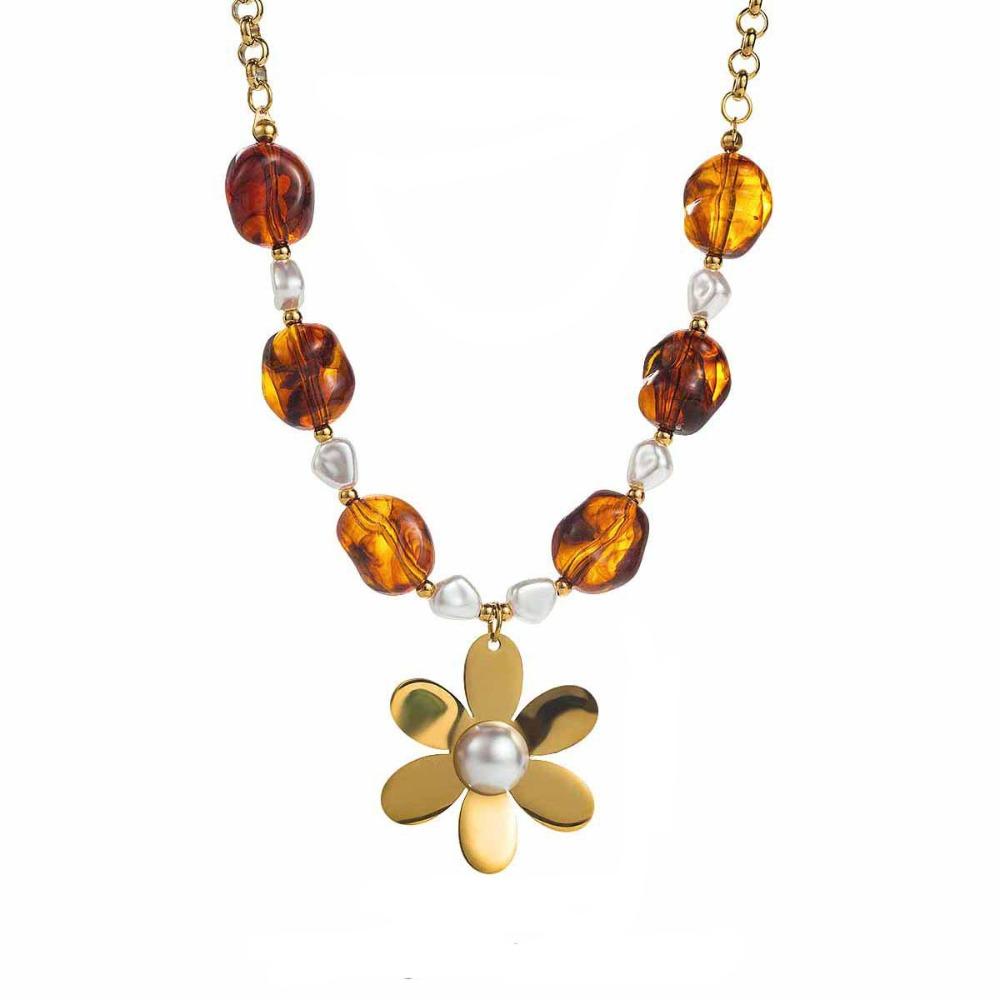 Персонализированная Цветочная Цепочка Чокер Бусины Разноцветное Смоляное Ожерелье Винтажный Кулон-Цветок Ожерелье Подарок Style5