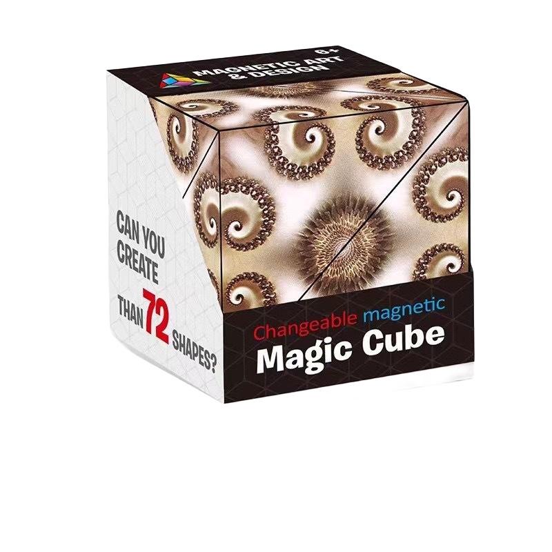 Children's 3d Magnetic Geometric Cube Puzzle Toy Transformable And Interactive