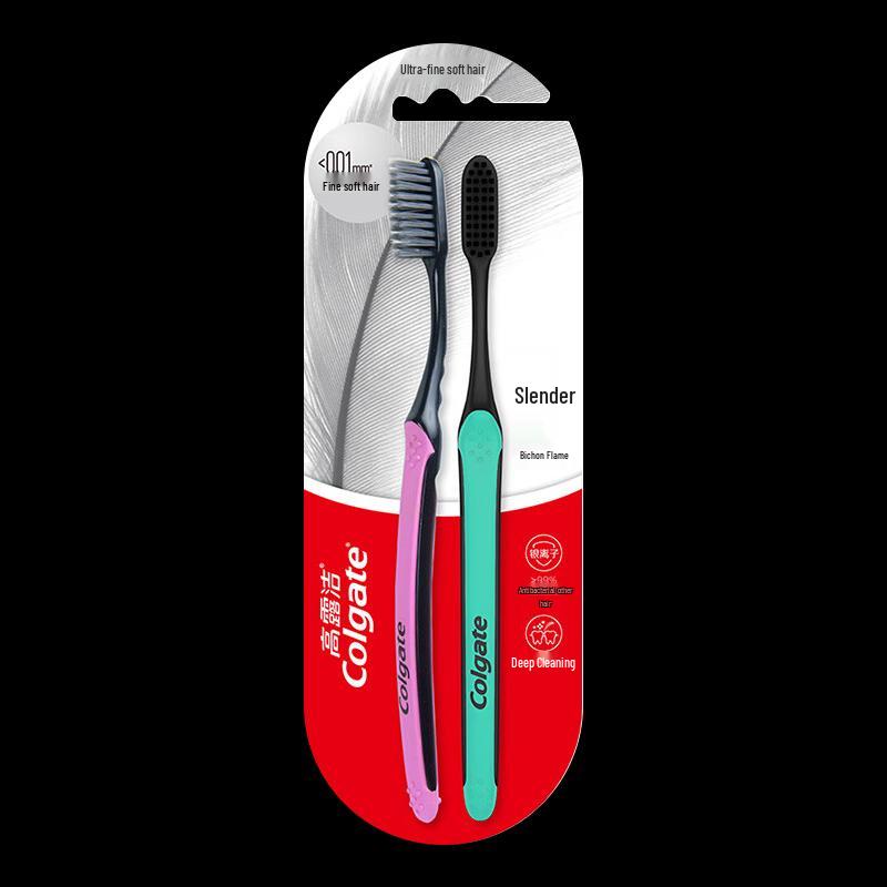 

Colgate Slim Soft Charcoal Toothbrush - Soft, Twin Pack