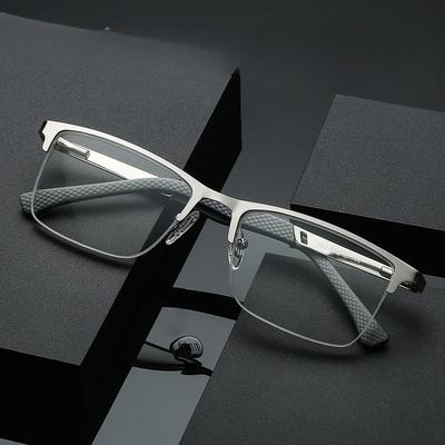 Reading Glasses  Business Reading Lens Metal Frame Optical Anti Blue Light Presbyopia Glasses with Class