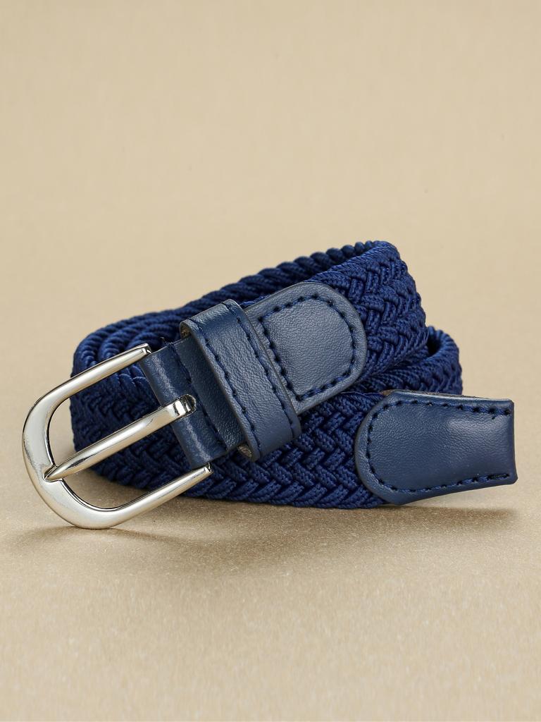 Children'S Unisex Knitted Belt Elastic Elastic Fine Belt Casual Canvas Belt Tide