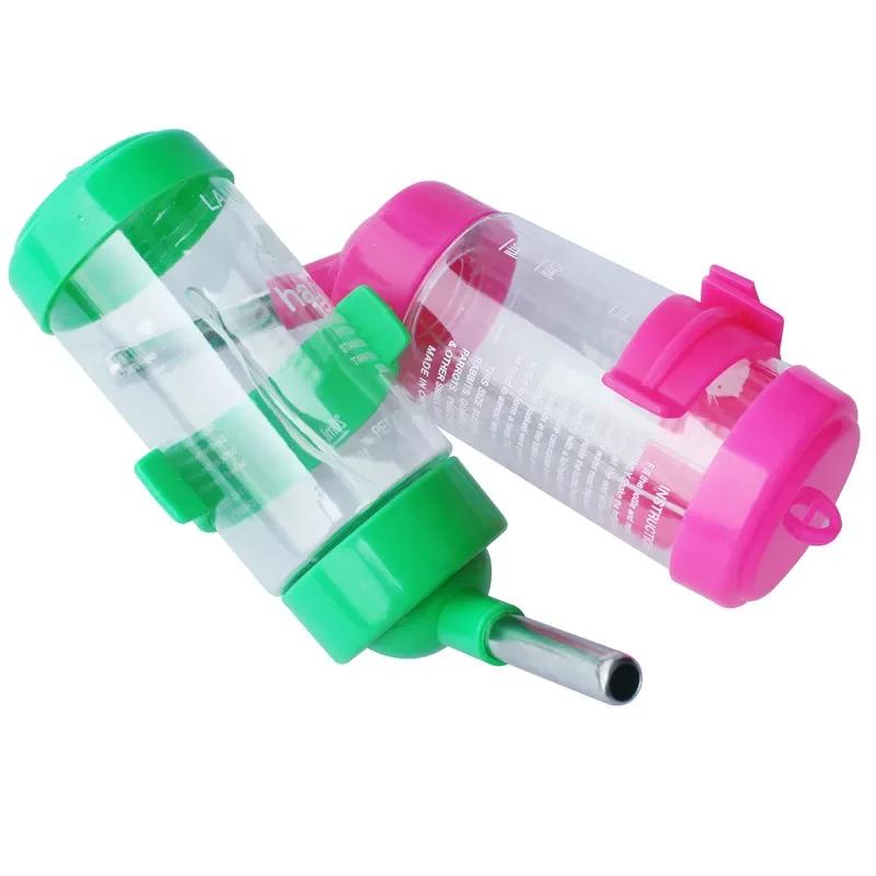 Hanging Pet Drinking Head Pipe Fountain Plastic Water Bottle Dispenser Feeder for Hamster, Dog, Guinea Pig, Squirrel, Rabbit