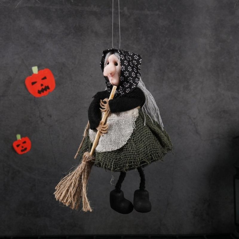 Hanged Apron Witch Shape Hanging Figure for Doorway Halloween Themed Festives Accessories Indoor Outdoor Decoration