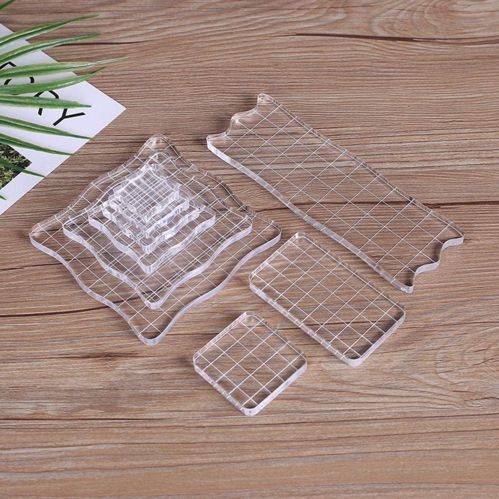 Handmade Tool Clear Stamping Tools Transparent Stamp Block Pad Acrylic Stamp Blocks Student Use