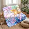 Magical Unicorns with Flowers Theme Blanket Lightweight Warm Flannel Blanket Decorative Throw Blanket for Home Decoration