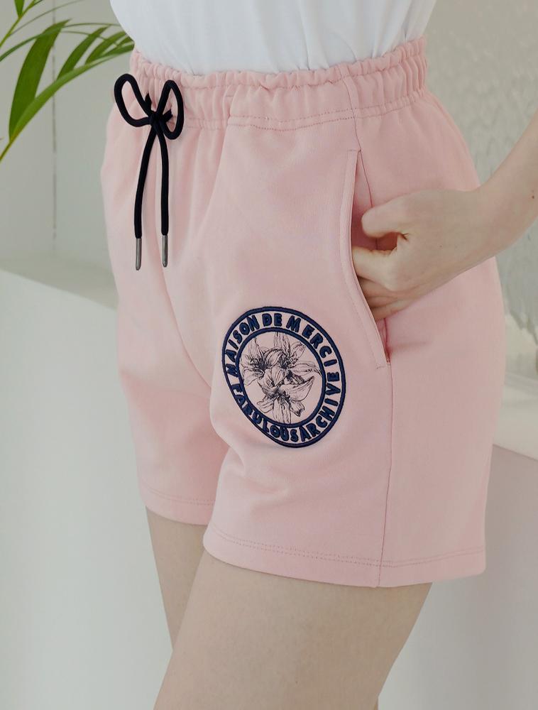 LA MAISON STUDIO Women'S Embossed Embroidery Le Ris Shorts Pink Navy (Fcc2Pt501W)