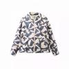 Nuovo Prodotto Stampato Imbottito con Cerniera Cappotto Francese Imbottito in Cotone Sottile Cappotto Imbottito in Cotone Largo a Maniche Lunghe Abbigliamento Corto in Cotone Goffrato da Donna