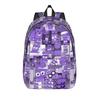 Zaino Casual Viola Cartoon BFDI Leggero Zaino da Giorno per Scuola Superiore Lavoro per Uomini Donne Borsa a Tracolla per College
