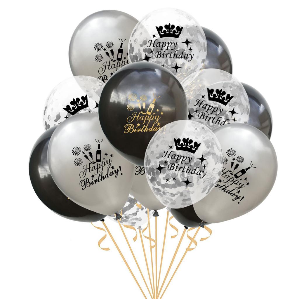 15pcs Birthday Inflatable Confetti Number Balloons 18 21 30 40 50 60 70 Year Party Decoration Adult Digit Helium Birthday Balons