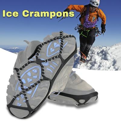 1 paio di ramponi da ghiaccio invernali per scarponi da neve, coperture per scarpe da ghiaccio, tacchetti antiscivolo per trazione sulla neve