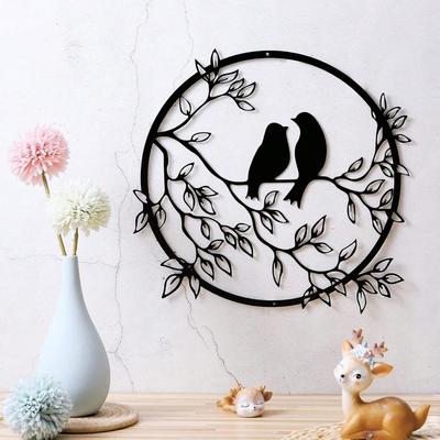1 Pc Metal Wall Art Bird On Tree Branch Bird Wall Silhouette Bird