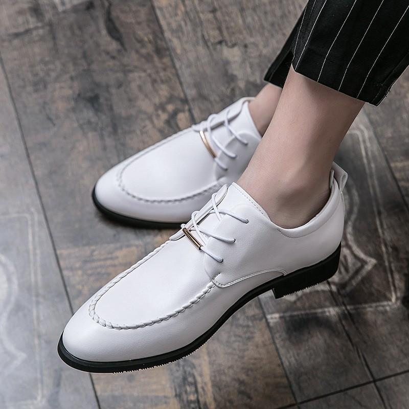 Men's shoes large size leather shoes fashion men's business dress shoes trend British gentleman shoes wedding shoes