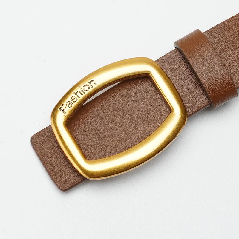 Women's Genuine Leather Belt Cowhide Small Fragrant Fairy Belt Sweet and Cute Trouser Belt