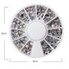 Multicolor Round Plate Nail Art Rhinestones - Pointed Elf Beads Nail Decorations DIY Accessories