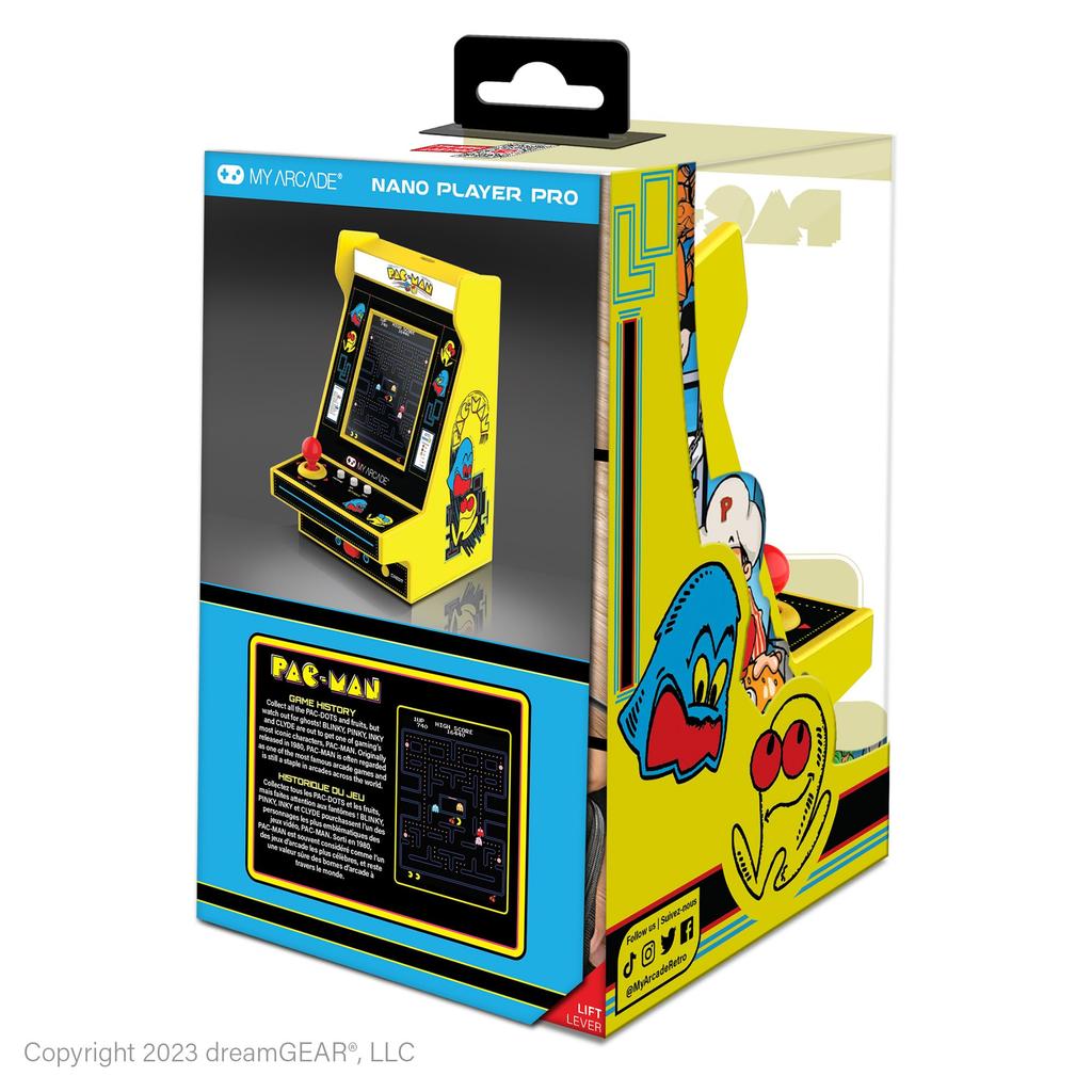 My Arcade Nano Player Pro Mini Arcade Machine Fully Playable Video Game for Collectors Pac-Man 4.8"