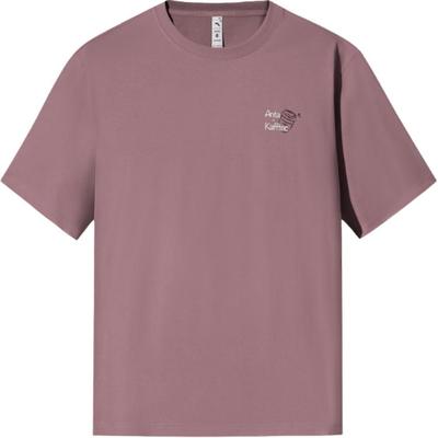 Confortável Simples Estampa de Letra Versátil Solto Gola Redonda Pulôver Manga Curta Camiseta Tops Masculinos Morning-Rose 152537137-7