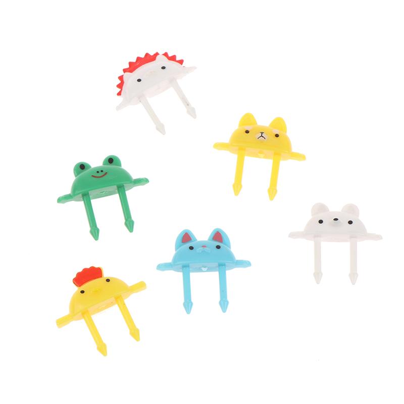 

6 шт. вилка для фруктов в виде динозавра на ферме животных, мини-мультяшная детская закуска, торт, десерт, шпажка, зубочистка, бенто, обед, украшение для вечеринки