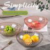 WUHE Light Luxury Gold-Rimmed Plastic Fruit Bowl Set