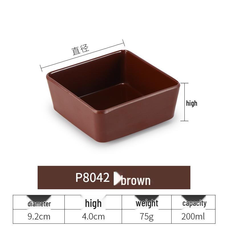 Imitation Porcelain Melamine Dipping and Snack Dish for Restaurants