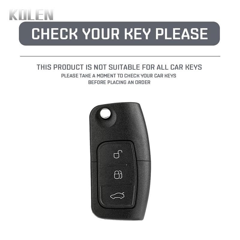 ABS Carbon Fiber Style Car Key Case Cover Fob for Ford B-Max C-Max Eco Sport Galaxy Fiesta Focus 2 Ecosport Kuga Escape Falcon