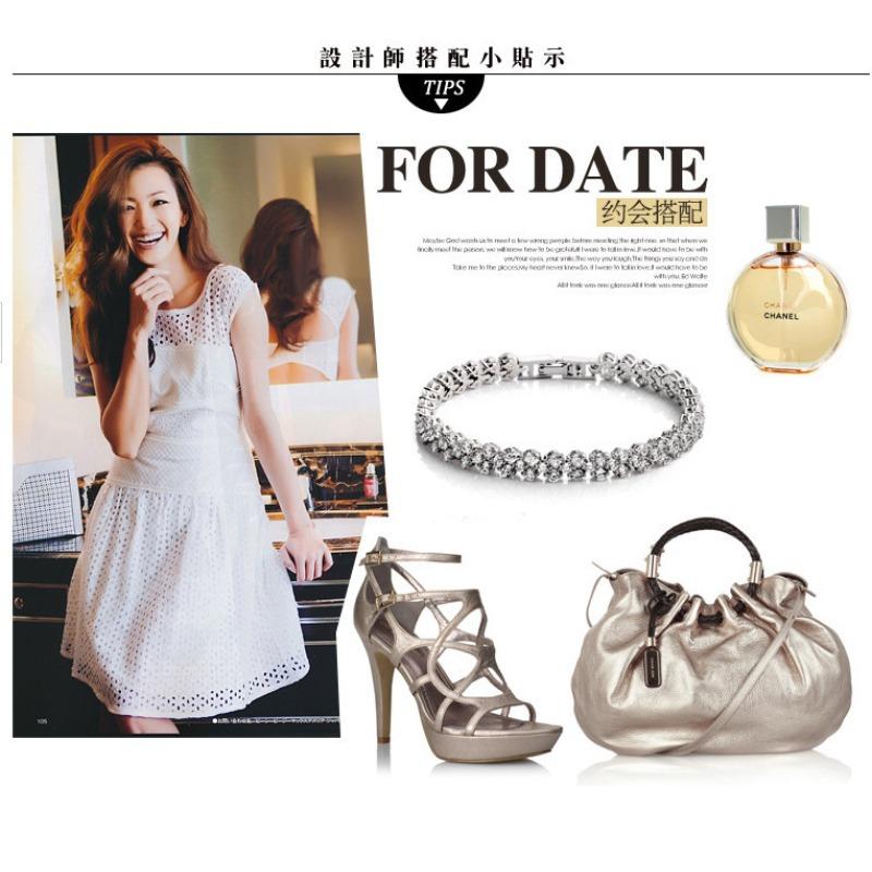 Popular European, American and Roman bracelets female zircon crystal new bracelets with diamonds fashion jewelry full of diamonds