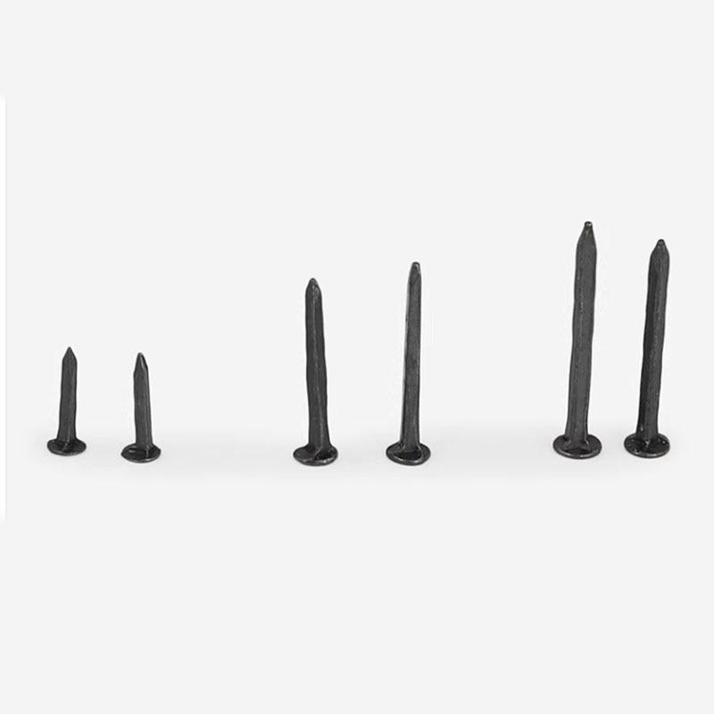 Small Black Triangular Shoe Studs for Leather Repairs and Woodworking